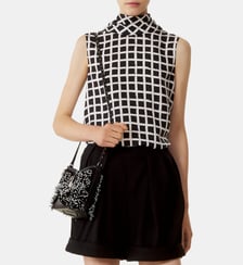Haut Sans Manches En Soie Imprimée Lanvin