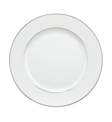 Assiette à dessert en porcelaine finition platine - ALBI Christofle