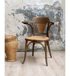 Fauteuil en cannage et bois courbé Ernest N°1623- Produit chiné Debongout