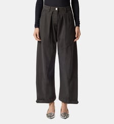 Pantalon ballon en coton émerisé Pinko