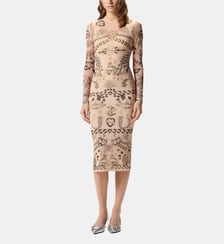 Robe en tulle imprimé Pinko