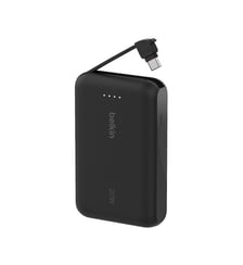 Batterie externe 10000 mAh avec cable USB-C intégre noir Belkin
