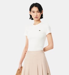 T-shirt slim fit coton côtelé Lacoste