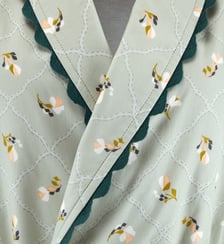 Peignoir long en percale de coton Desforges