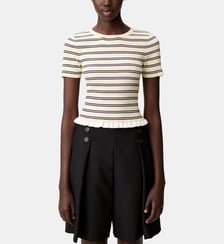 Top rayé volants Claudie Pierlot
