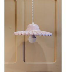 Lampe baladeuse en céramique rose Paulette N°101- Produit chiné Debongout