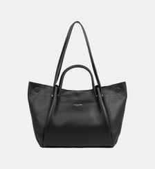 Très grand sac cabas épaule Foulonné Double LOUISA en cuir Lancaster