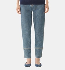 Pantalon Zippé En Denim Lanvin