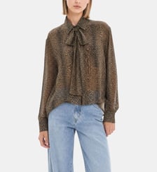 Chemise avec lavallière imprimé léopard The Kooples