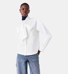 Chemise avec Lavallière amovible Maje