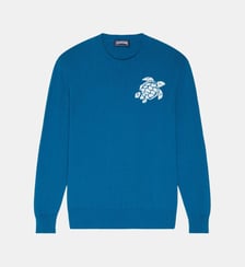 Pullover en coton et cachemire ras-du-cou Tortue Vilebrequin