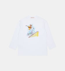 T-shirt à manches longues avec logo Marni