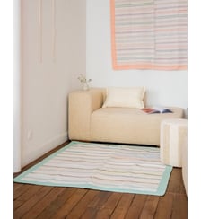 Tapis aux couleurs pastels Olivier N°116- Produit chiné Debongout
