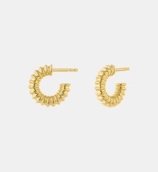 Petites boucles d’oreilles en anneau 925 argentées dorées 18K Aristocrazy