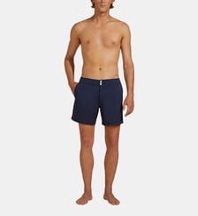 Maillot de bain court stretch ceinture plate uni Vilebrequin