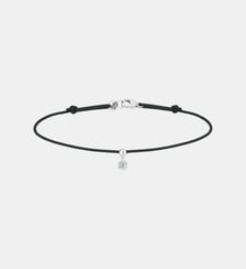 Bracelet Cordon BB - Diamant solitaire 0,07ct - Or blanc 750‰ La Brune & La Blonde