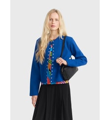 cardigan Néo pression en molleton de coton bordeaux Agnès b.