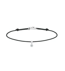 Bracelet Cordon BB - Diamant solitaire 0,10ct - Or blanc 750‰ La Brune & La Blonde