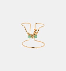 Bague d'ongle Tissage - Émeraude YAY Paris