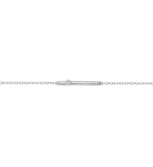 Bracelet souple sur chaîne Funambule en Argent avec diamant blanc La Garçonne Diamant