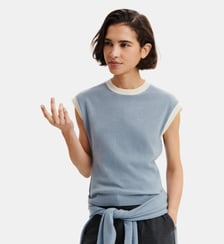 Pull droit sans manches en cachemire Bompard