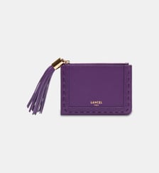 Porte-cartes zippé L en cuir signature Lancel