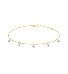 Bracelet 360° - 5 diamants, poids total 0,50ct approx. - Or jaune 750‰ La Brune & La Blonde