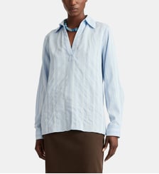 Blouse sophia en viscose/soie rayée Momonì