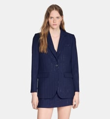 Veste de tailleur à rayures sequins Sandro