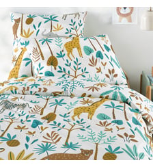 Housse de couette enfant, 30% coton recyclé, imprimé animaux La Redoute Interieurs