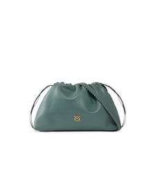 Grande pochette porté épaule en cuir avec logo love birds Pinko