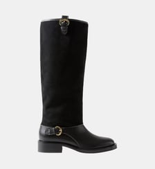 Bottes mi-hautes cuir suède noir Claudie Pierlot
