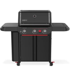 Barbecue gaz Genesis E-330WR Stealth, sur chariot, 3 brûleurs, surface de cuisson 68 x 48 cm Weber
