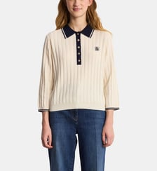 Polo contrasté à boutons dorés - LENAIG Pablo