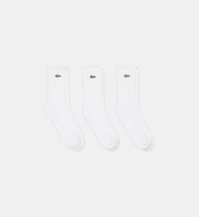 Lot de 3 paires de chaussettes hautes côtelées Lacoste