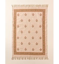 Tapis Agathe en coton brodé - Grand modèle Cyrillus