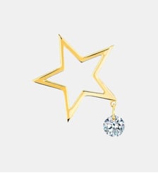 Boucle d'oreille / Pin's POP MON ETOILE - Diamant brillant - Or jaune 750‰ La Brune & La Blonde