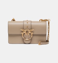 Sac à bandoulière mini love bag one en cuir avec boucle bijou Pinko
