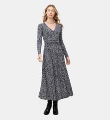 Robe rshany - Motif floral - Viscose lenzing ecovero - Coupe ajustée Caroll