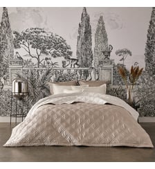 Couvre-lit matelassé bicolore en satin de coton bio, MERVEILLE Alexandre Turpault