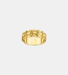 Large Bague écailles de crocodile dorée Thomas Sabo