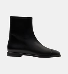 West - Bottines En Cuir Nappa Noir Parallèle