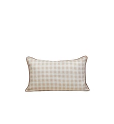Housse De Coussin  Voile de lin imprimé et finition passepoil Madura