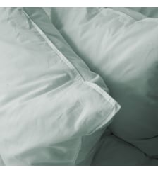 Taie d'oreiller en percale de coton lavé, DOUCEUR LAVÉE Blanc Cerise