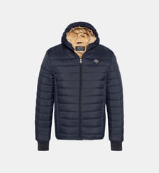 Doudoune à capuche ultra légère doublée polaire Schott