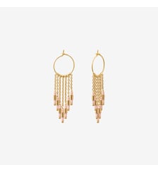 Boucles d'oreilles petit modele dorées - folk Caroline Najman