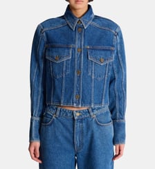 Veste courte en denim Balmain