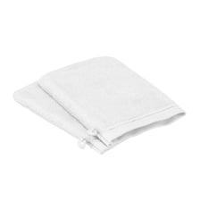 Lot de 2 gants de toilette en coton bio, DOUCEUR NATURE Blanc Cerise