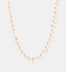 Collier pierres facettées et mini disques ivoire Balaboosté