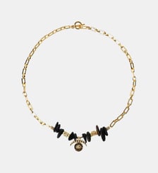 Collier chaîne avec pampilles et cabochon central MARAVILLAS Hipanema
